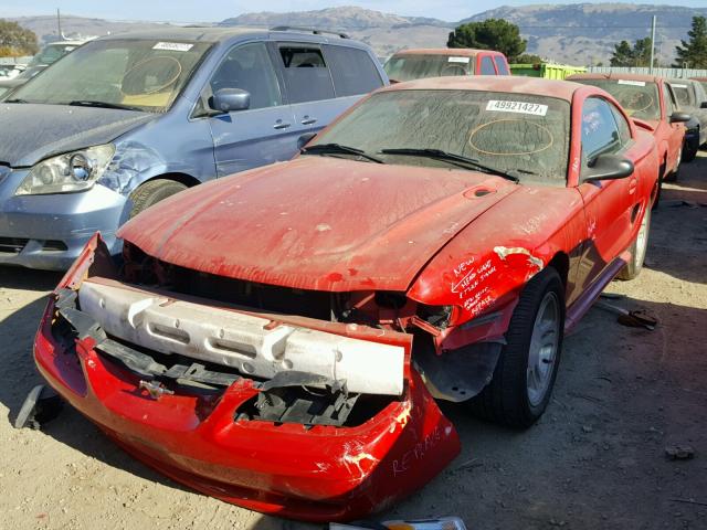 1FALP4041VF202195 - 1997 FORD MUSTANG RED photo 2