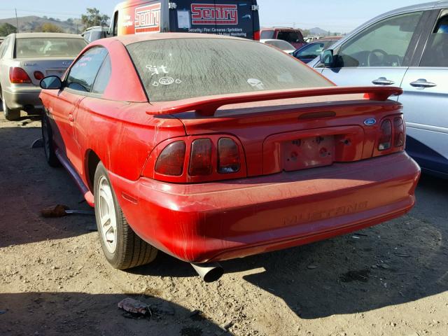 1FALP4041VF202195 - 1997 FORD MUSTANG RED photo 3