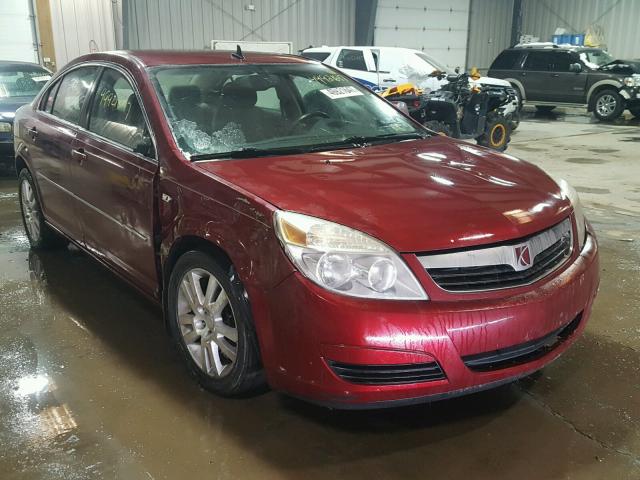 1G8ZS57N58F122713 - 2008 SATURN AURA XE RED photo 1