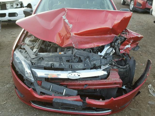 3FAHP0GA0AR329544 - 2010 FORD FUSION S RED photo 7