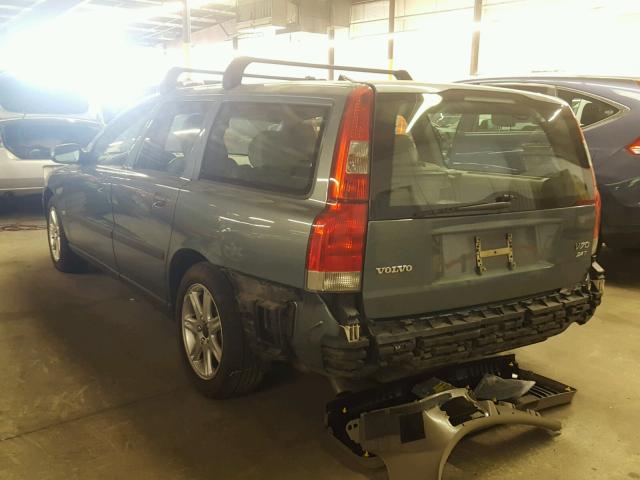 YV1SW58D821177012 - 2002 VOLVO V70 2.4T BLUE photo 3