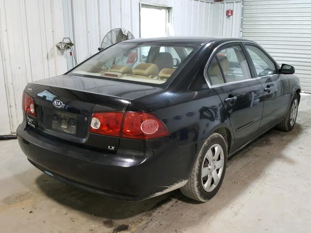 KNAGE123965074250 - 2006 KIA OPTIMA LX BLACK photo 4