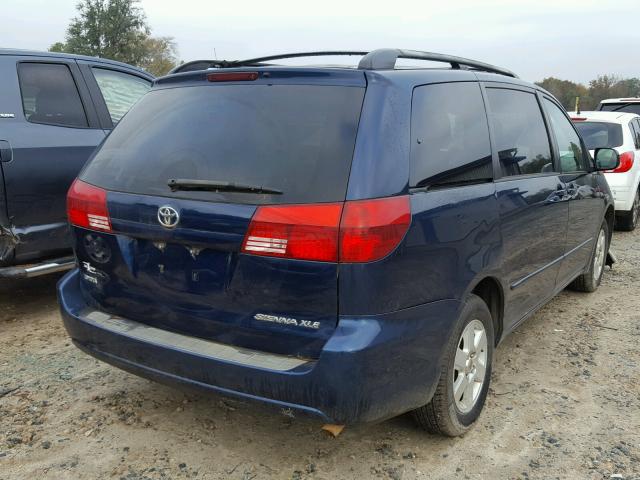 5TDZA22C65S225244 - 2005 TOYOTA SIENNA XLE BLUE photo 4