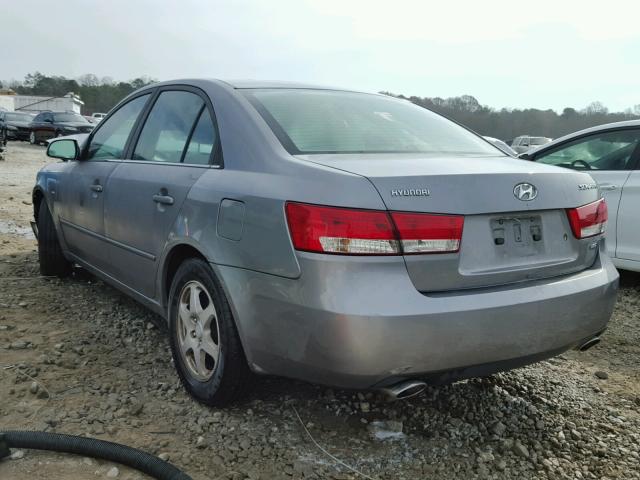 5NPEU46F16H092177 - 2006 HYUNDAI SONATA GLS GRAY photo 3