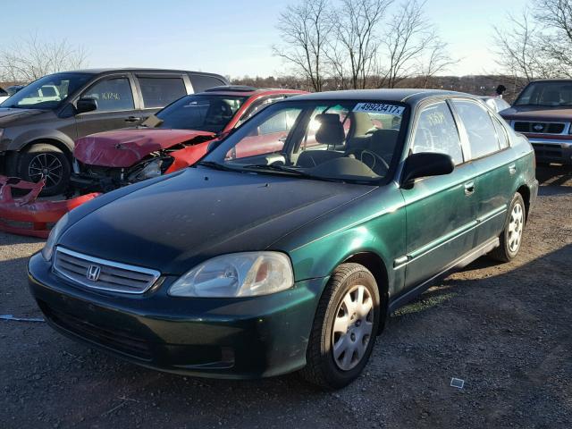 2HGEJ6618XH536692 - 1999 HONDA CIVIC BASE GREEN photo 2