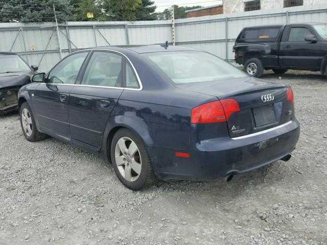 WAUDH78E08A050208 - 2008 AUDI A4 3.2 QUA BLUE photo 3