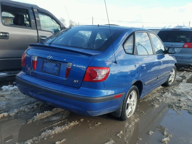 KMHDN56DX5U143334 - 2005 HYUNDAI ELANTRA GL BLUE photo 4