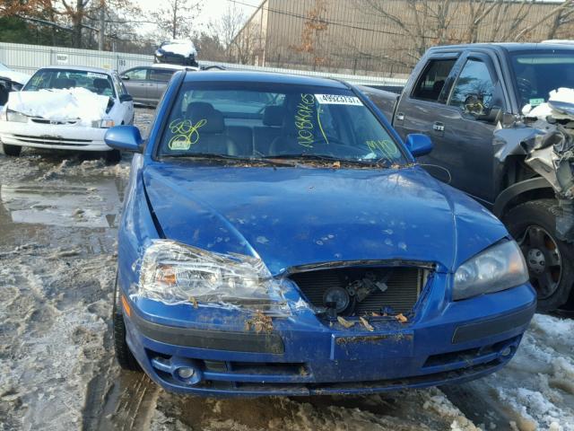 KMHDN56DX5U143334 - 2005 HYUNDAI ELANTRA GL BLUE photo 9