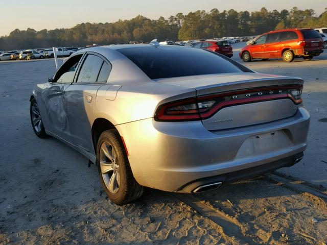 2C3CDXHG9GH186949 - 2016 DODGE CHARGER SX SILVER photo 3