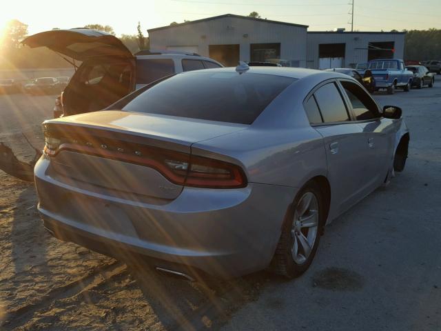 2C3CDXHG9GH186949 - 2016 DODGE CHARGER SX SILVER photo 4