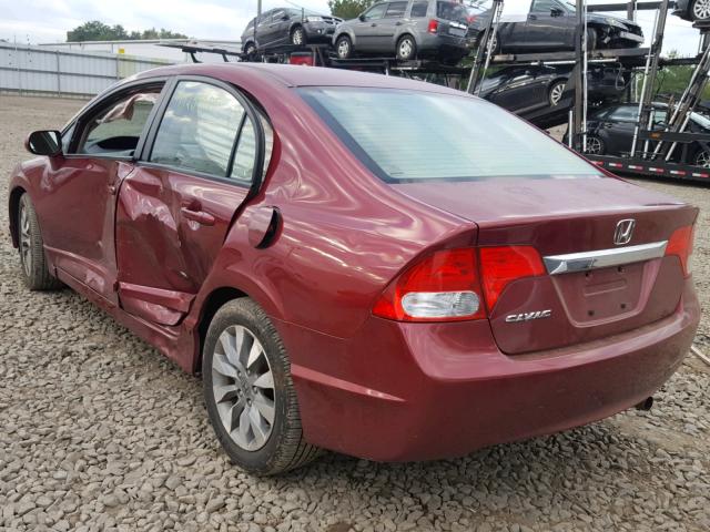 19XFA16949E020663 - 2009 HONDA CIVIC EXL 栗色 照片 3