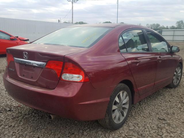 19XFA16949E020663 - 2009 HONDA CIVIC EXL 栗色 照片 4