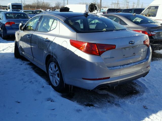 KNAGN4A78B5084526 - 2011 KIA OPTIMA EX SILVER photo 3