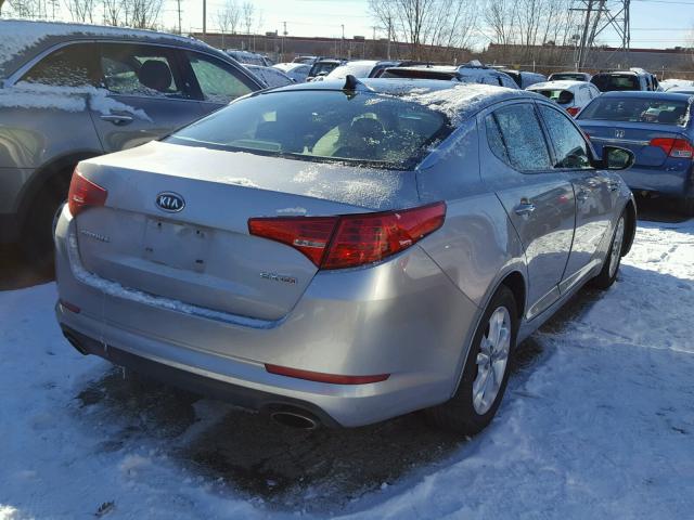 KNAGN4A78B5084526 - 2011 KIA OPTIMA EX SILVER photo 4