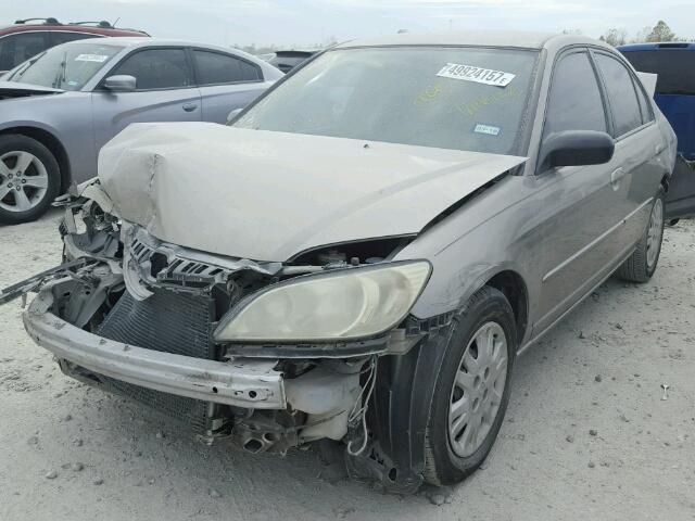 2HGES16545H505617 - 2005 HONDA CIVIC LX GRAY photo 2