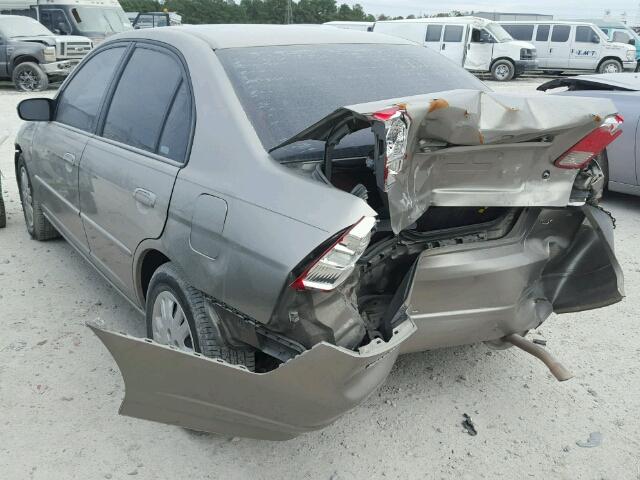 2HGES16545H505617 - 2005 HONDA CIVIC LX GRAY photo 3