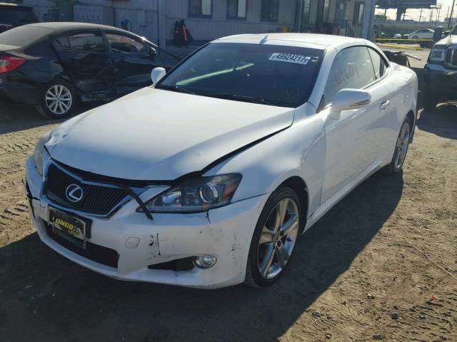 JTHFF2C25F2532440 - 2015 LEXUS IS 250 WHITE photo 2