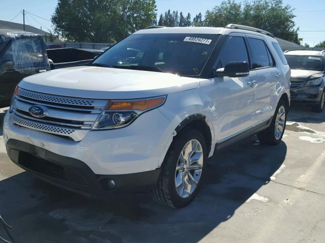 1FM5K8D87DGC90115 - 2013 FORD EXPLORER X WHITE photo 2