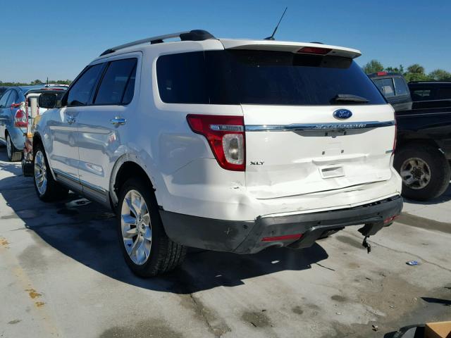 1FM5K8D87DGC90115 - 2013 FORD EXPLORER X WHITE photo 3
