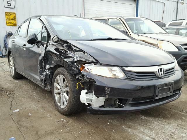 19XFB2F9XCE014571 - 2012 HONDA CIVIC EXL أسود صورة 1