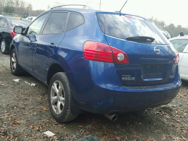 JN8AS58V89W178166 - 2009 NISSAN ROGUE S BLUE photo 3