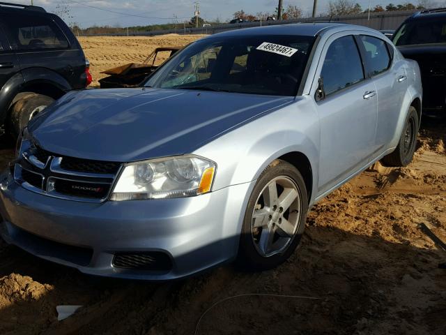 1C3CDZAB7DN584321 - 2013 DODGE AVENGER SE SILVER photo 2