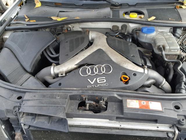 WAULD64B12N037822 - 2002 AUDI A6 2.7T QU GRAY photo 7