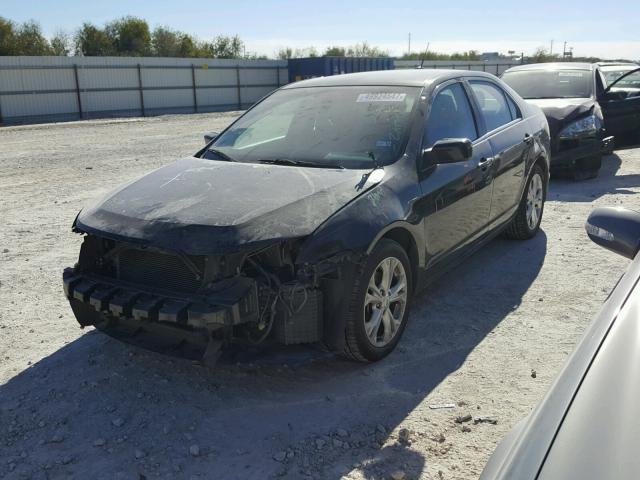 3FAHP0HA0CR444758 - 2012 FORD FUSION SE BLACK photo 2