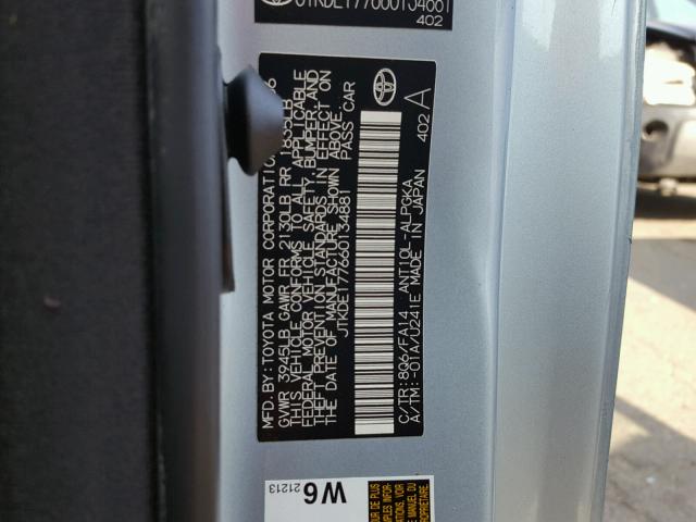 JTKDE177660134881 - 2006 TOYOTA SCION TC 蓝色 照片 10