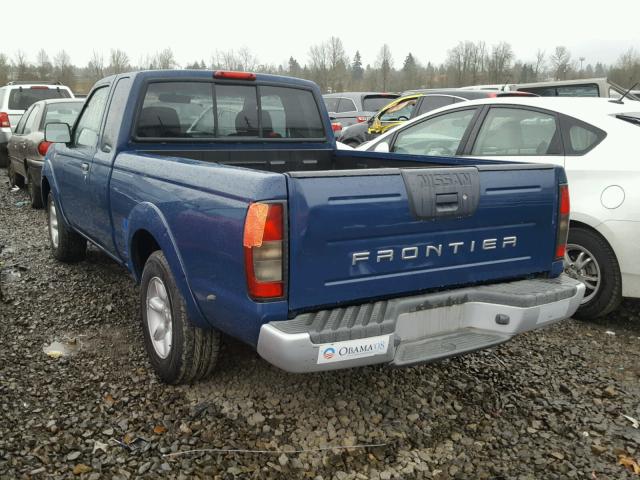 1N6DD26S11C357596 - 2001 NISSAN FRONTIER K BLUE photo 3