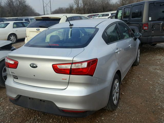 KNADM4A34H6034504 - 2017 KIA RIO LX SILVER photo 4