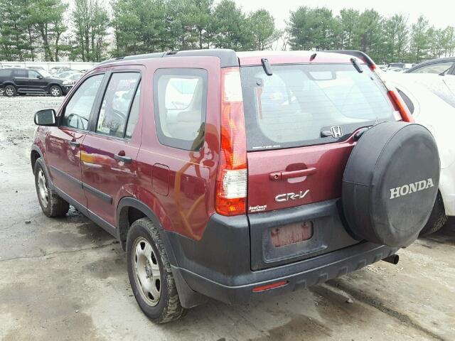 SHSRD78595U345436 - 2005 HONDA CR-V LX RED photo 3