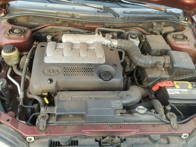 KNAFB121335223511 - 2003 KIA SPECTRA BA BURGUNDY photo 7