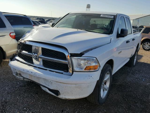 1D7RV1GP5AS231781 - 2010 DODGE RAM 1500 WHITE photo 2