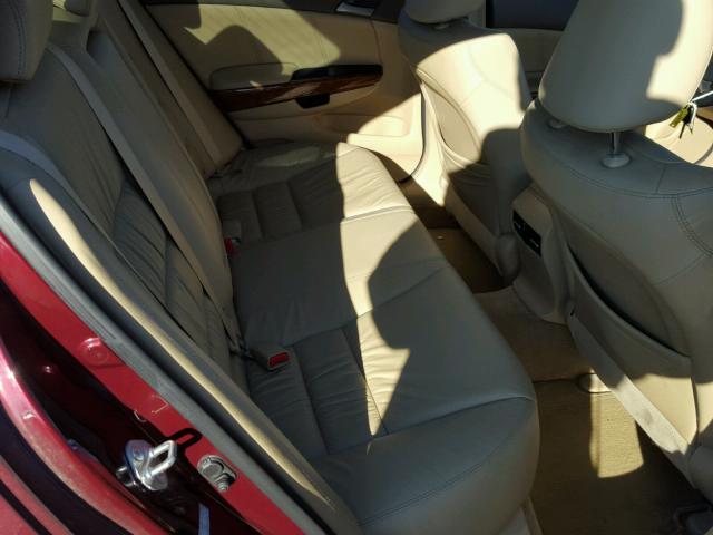 1HGCP2F82AA171265 - 2010 HONDA ACCORD EXL BURGUNDY photo 6