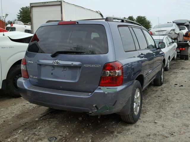 JTEEP21A260143279 - 2006 TOYOTA HIGHLANDER BLUE photo 4