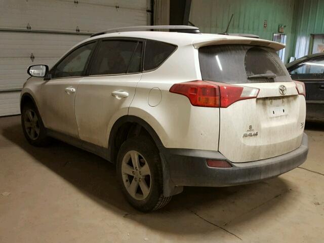 2T3RFREV4EW229282 - 2014 TOYOTA RAV4 XLE WHITE photo 3