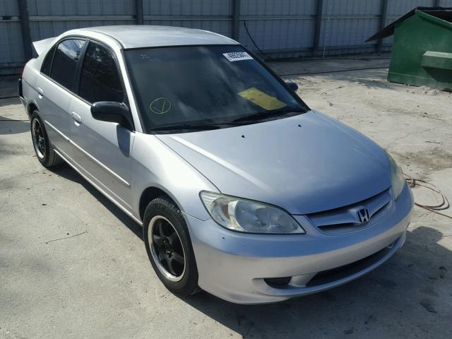 2HGES16595H607401 - 2005 HONDA CIVIC LX GRAY photo 1