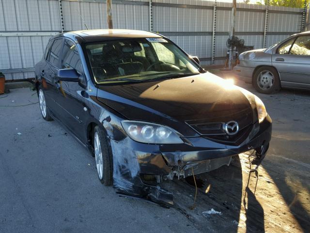 JM1BK344981812565 - 2008 MAZDA 3 HATCHBAC BLACK photo 1