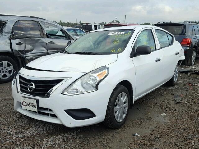 3N1CN7AP4FL951710 - 2015 NISSAN VERSA S WHITE photo 2