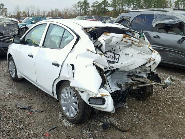 3N1CN7AP4FL951710 - 2015 NISSAN VERSA S WHITE photo 3