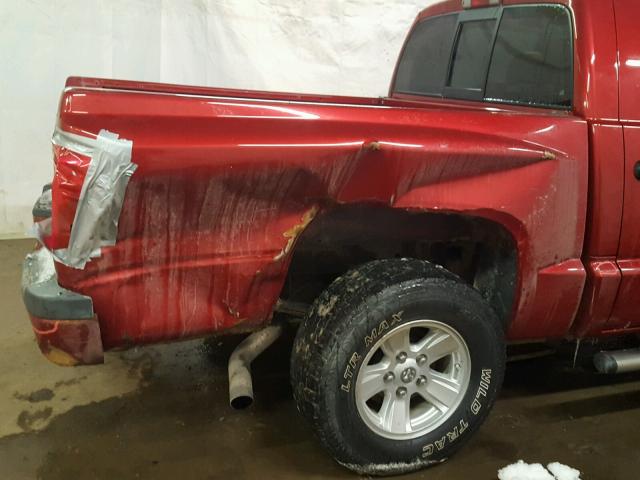 1D7HW48N98S519238 - 2008 DODGE DAKOTA QUA RED photo 9