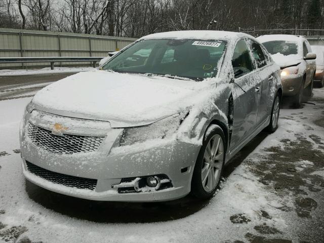 1G1PG5SBXE7343962 - 2014 CHEVROLET CRUZE LTZ SILVER photo 2