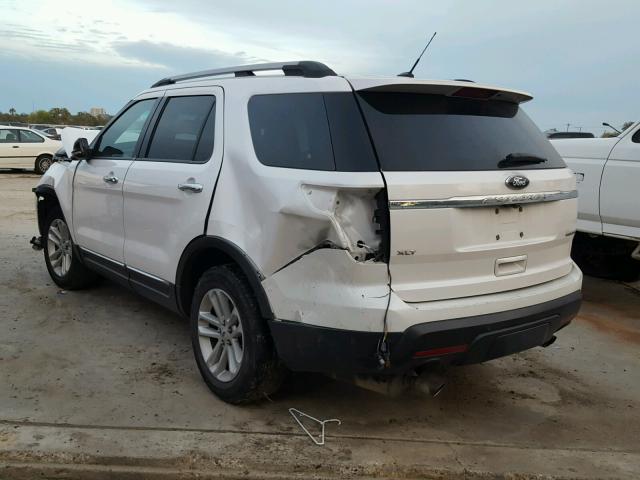 1FM5K7D80DGB06398 - 2013 FORD EXPLORER X WHITE photo 3