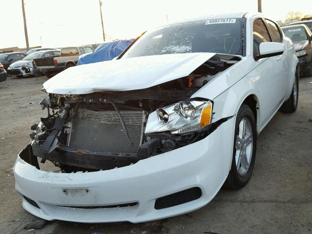 1C3CDZCB9CN293461 - 2012 DODGE AVENGER SX WHITE photo 2