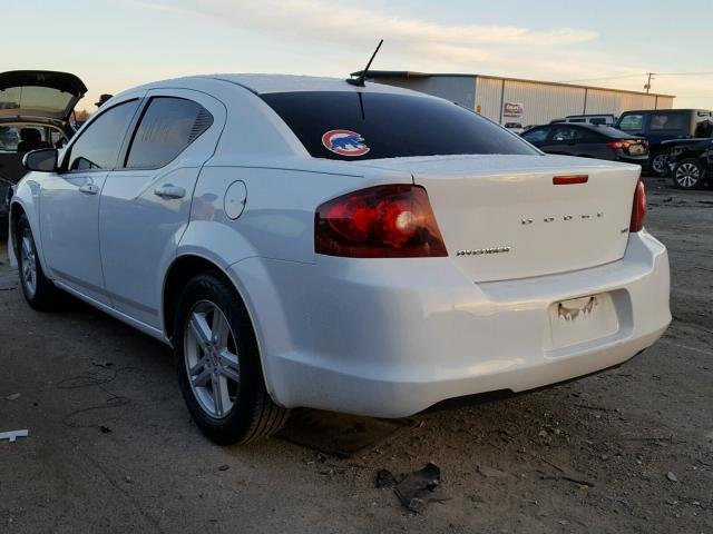 1C3CDZCB9CN293461 - 2012 DODGE AVENGER SX WHITE photo 3