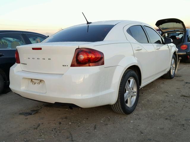 1C3CDZCB9CN293461 - 2012 DODGE AVENGER SX WHITE photo 4