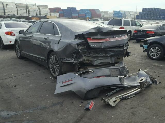 3LN6L2LU7FR600966 - 2015 LINCOLN MKZ HYBRID GRAY photo 3