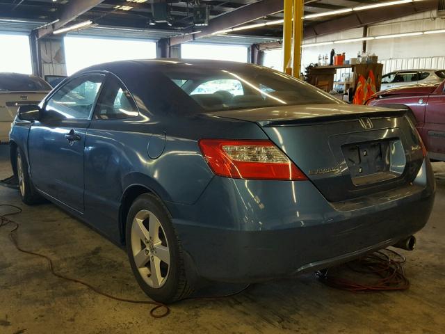 2HGFG12838H580495 - 2008 HONDA CIVIC EX BLUE photo 3