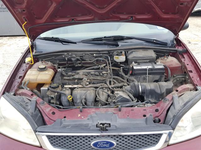 1FAFP34N07W185757 - 2007 FORD FOCUS ZX4 RED photo 7